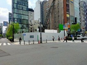 Hulic developing rental building on Ginza Sotobori-dori Street