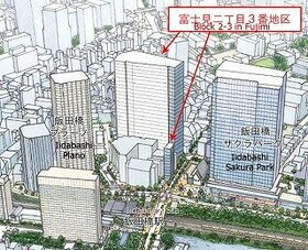 Buildings near Iidabashi Station to be completed in FY2029 