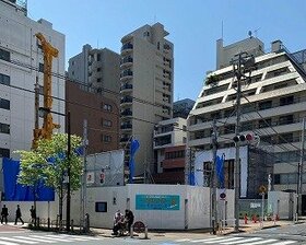 Jutec constructing its own building using wood in Shimbashi