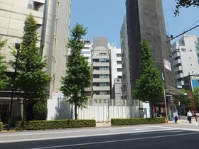 Shimizu subsidiary developing office building in Hatchobori, Chuo-ku