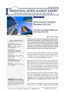 Investment Market Remains Active