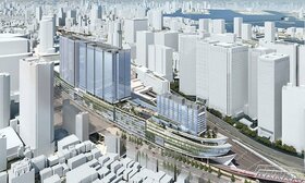 374,300 m2 GFA complex to be developed above Shinagawa Station